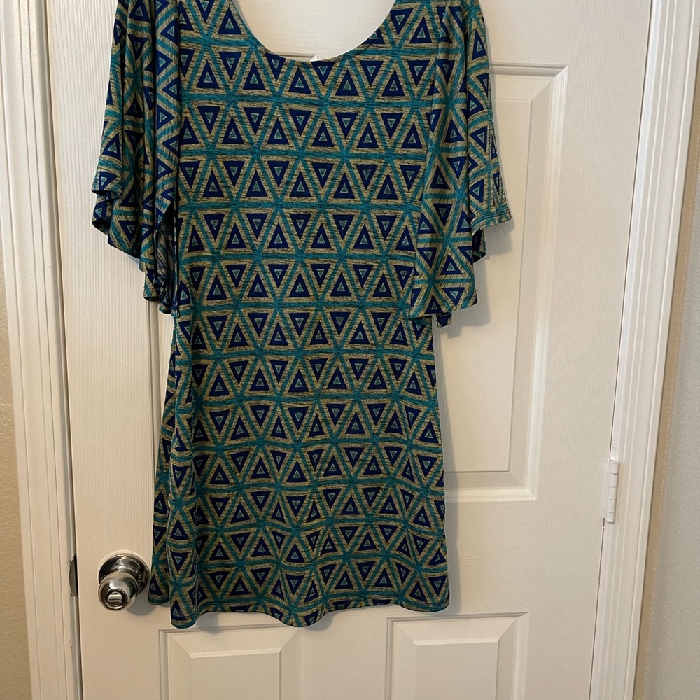 Turquoise flirty dress Sz M